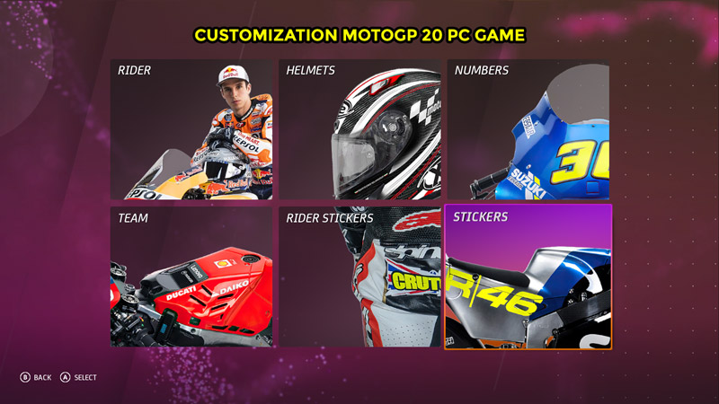 Customization MotoGP 20 PC Game
